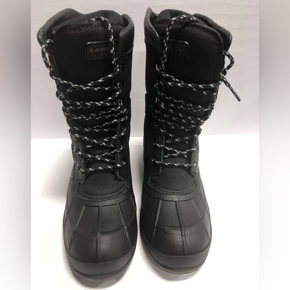Kamik Men’s Nationpro, Black Waterproof Winter Boots, Size 9M main image 6